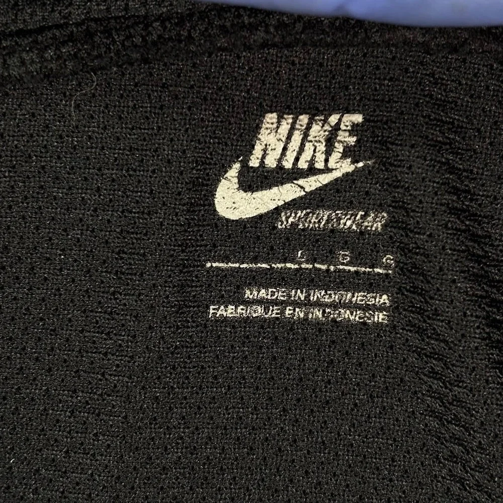 NIKE Sportswear Shorts Training Mens L Black Spellout Logo NO ELASTIC NSW